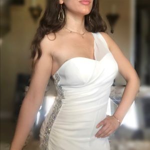 White dress with rhinestones